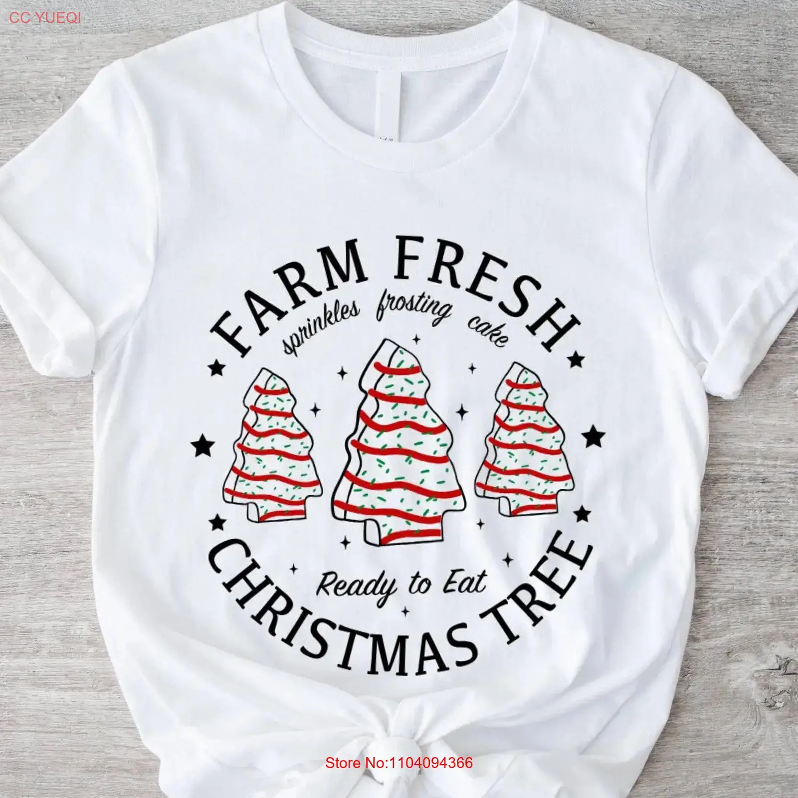 Women'S Fashion Graphic Tees - Farm Fresh Christmas Tree T Shirt