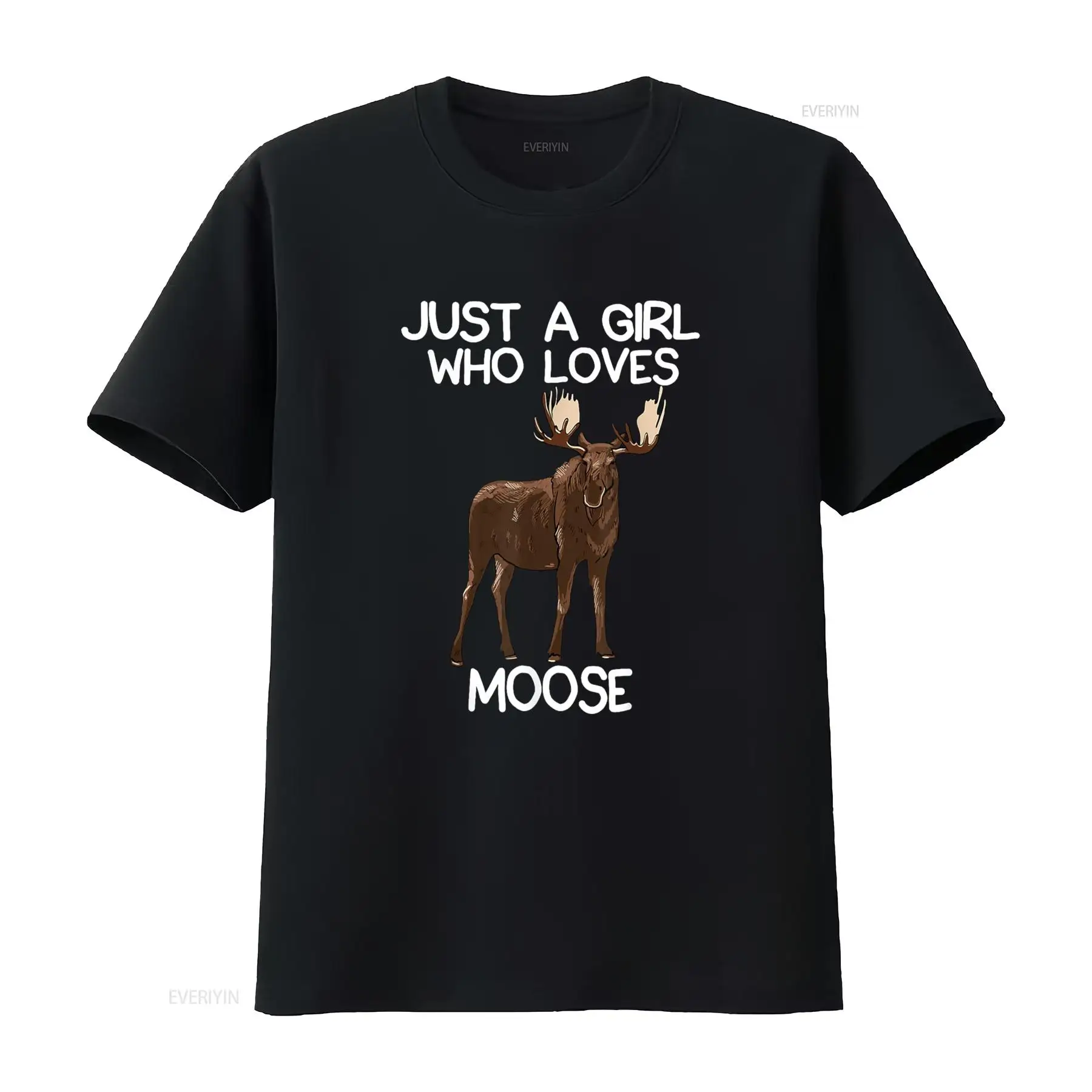 Just A Girl Who Loves Moose Fu - Women'S Fashion Graphic Tees 리뷰 및 가격