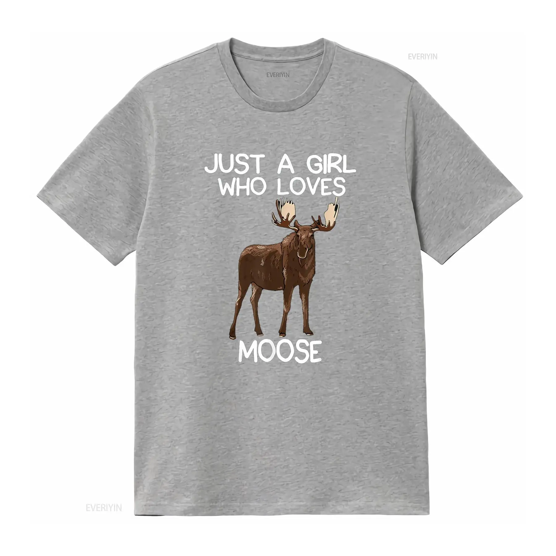 Just A Girl Who Loves Moose Fu - Women'S Fashion Graphic Tees 리뷰 및 가격
