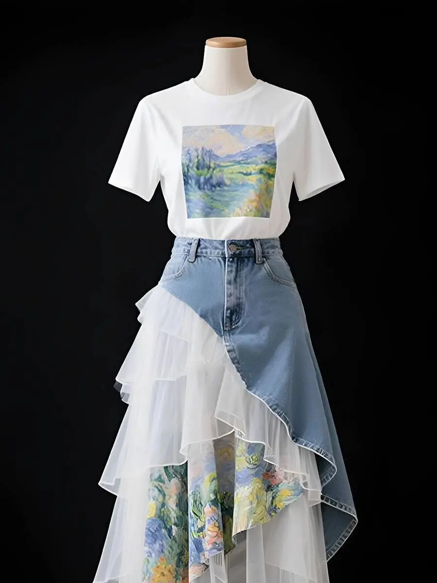 Luxury Sweet Denim 2-Piece Set - Women'S Fashion Denim Jacket 리뷰 및 가격