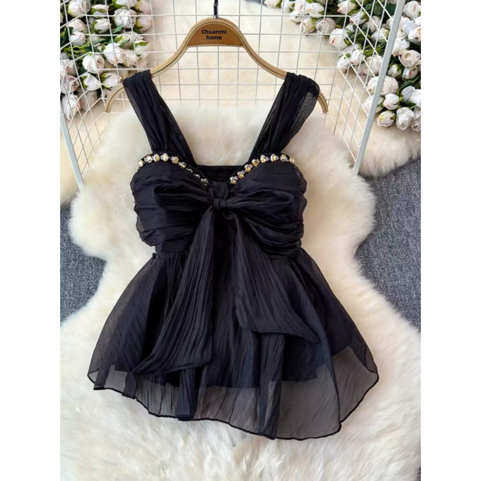 Sweet Ele Spring 2025 Embellie - Wrap Blouse Chiffon 리뷰 및 가격