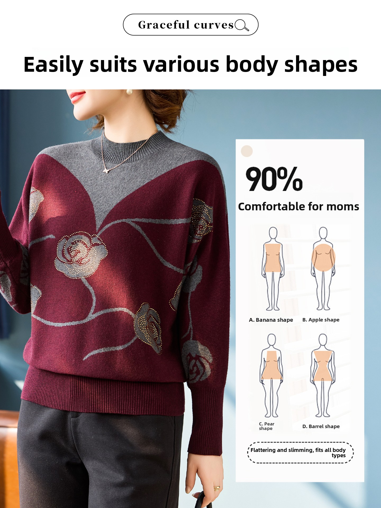 Thickened Knitted Base Layer T - Women Fashion Over 60 리뷰 및 가격