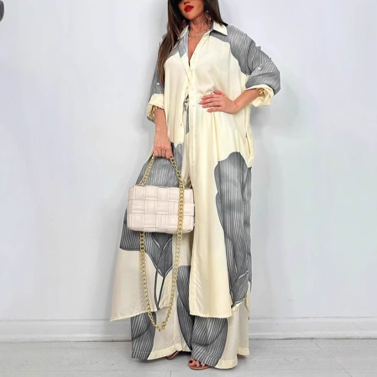 Spring Summer Elegant Lady Set - Wide Leg Palazzo Pants 리뷰 및 가격