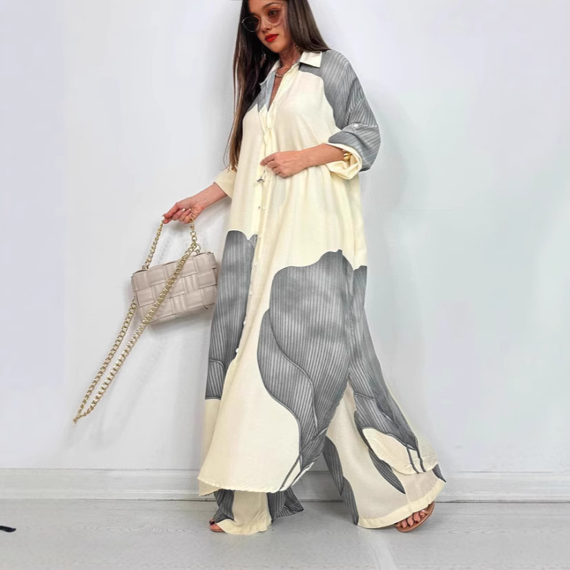 Spring Summer Elegant Lady Set - Wide Leg Palazzo Pants 리뷰 및 가격