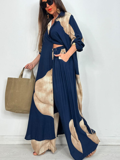 Spring Summer Elegant Lady Set - Wide Leg Palazzo Pants 리뷰 및 가격