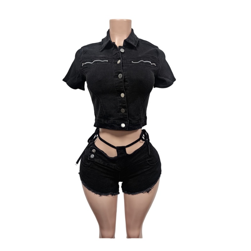 Sexy Denim 2 Piece Sets Women  - Women'S Fashion Denim Jacket 리뷰 및 가격