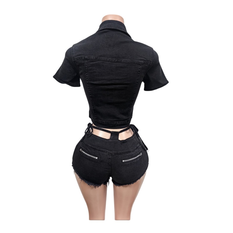 Sexy Denim 2 Piece Sets Women  - Women'S Fashion Denim Jacket 리뷰 및 가격
