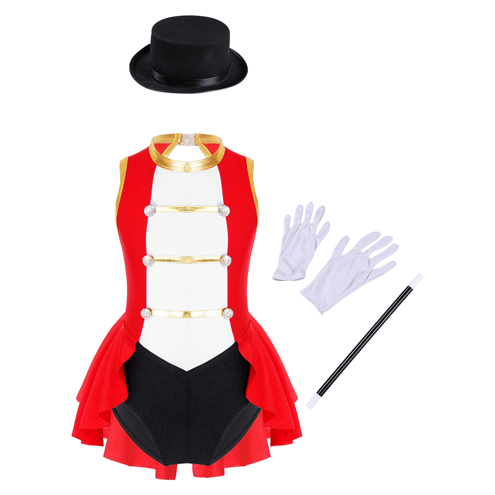 Girls Circus Ringmaster Costum - Sleeveless Jumpsuit 리뷰 및 가격