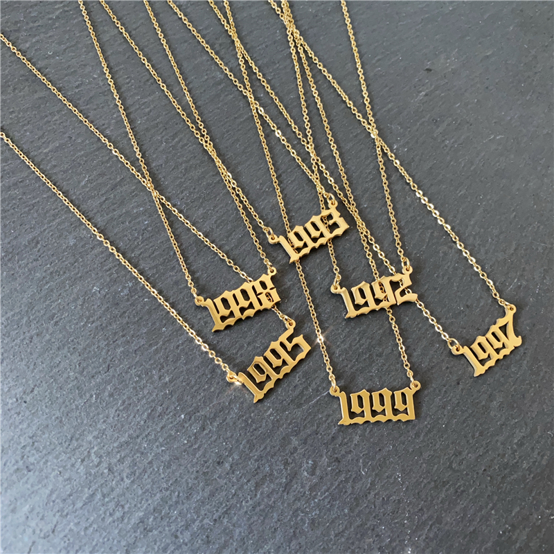 Year Number Birth Date Necklac - Women'S Fashion Year 2000 리뷰 및 가격