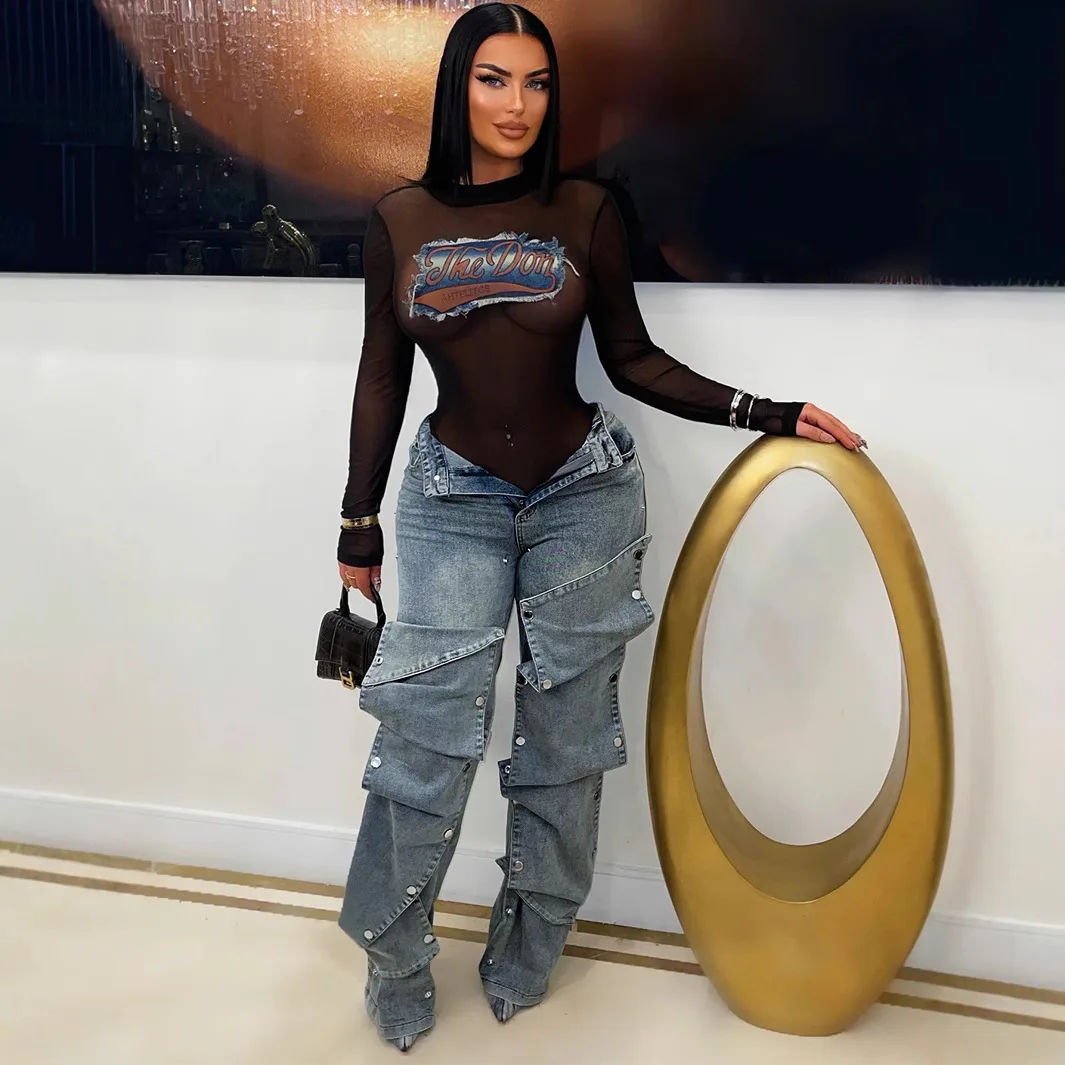 Jeans Denim Pants Women Straig - Mom Jeans Women 리뷰 및 가격