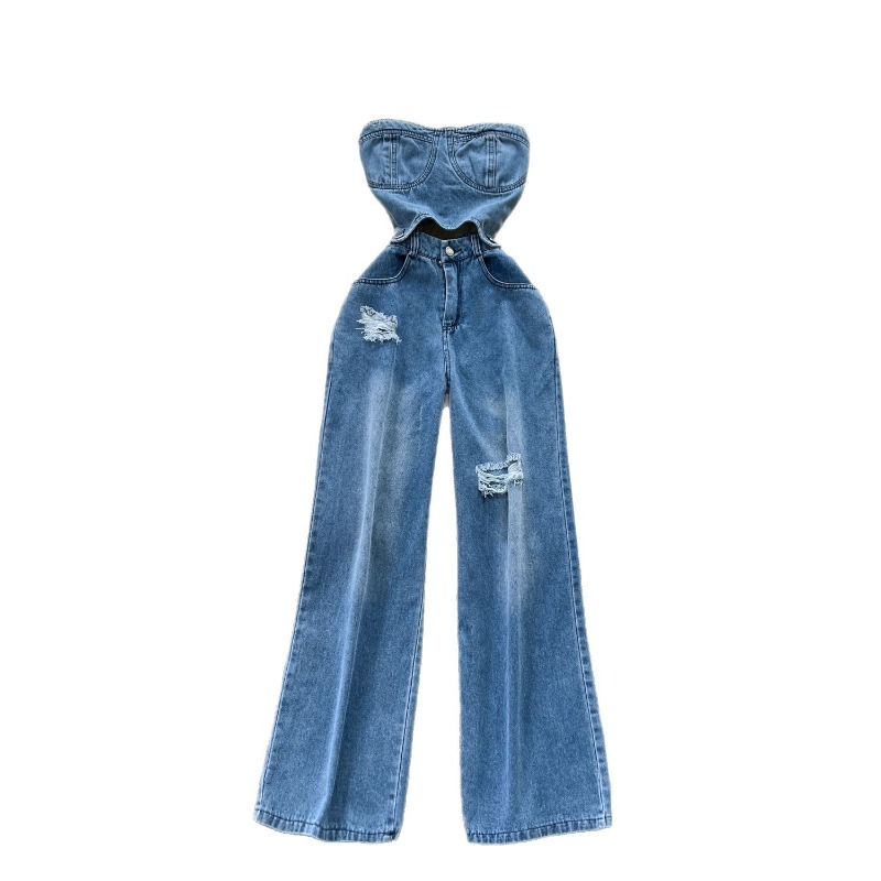 Denim Jumpsuits Women One Piec - Mom Jeans Women 리뷰 및 가격