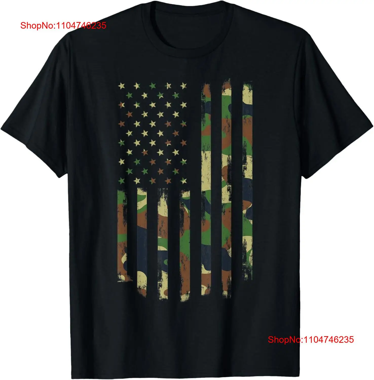 Camo American Flag USA Camoufl - Women'S Fashion Graphic Tees 리뷰 및 가격