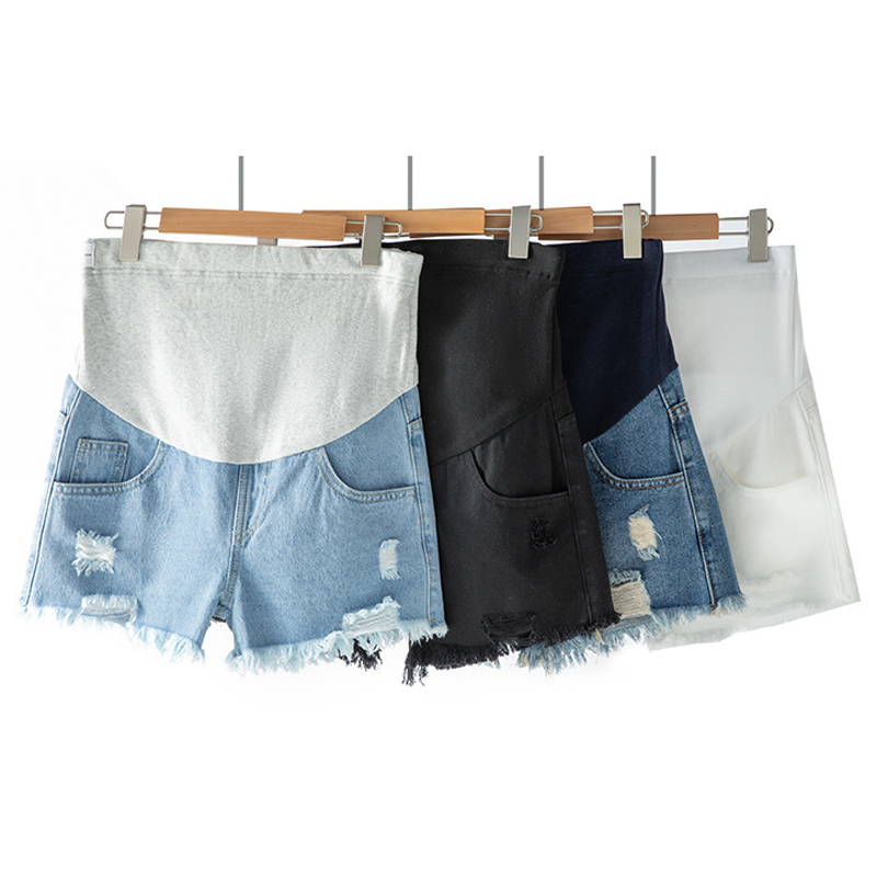 Hot Maternity Shorts High Wais - Mom Jeans Women 리뷰 및 가격