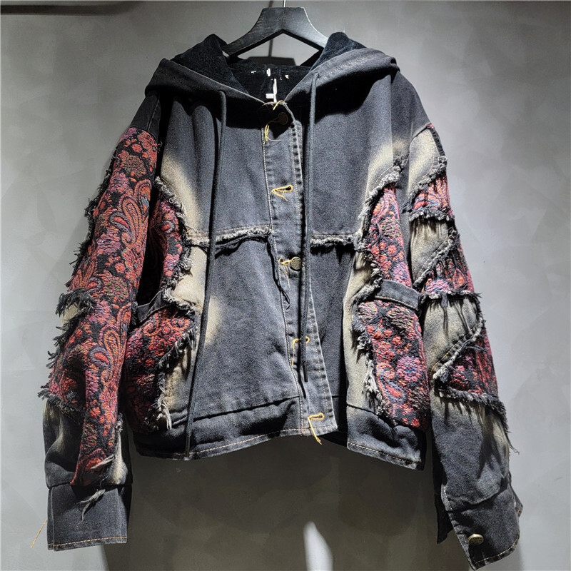 WTHT Fashion Women's Wash Patc - Women'S Fashion Denim Jacket 리뷰 및 가격