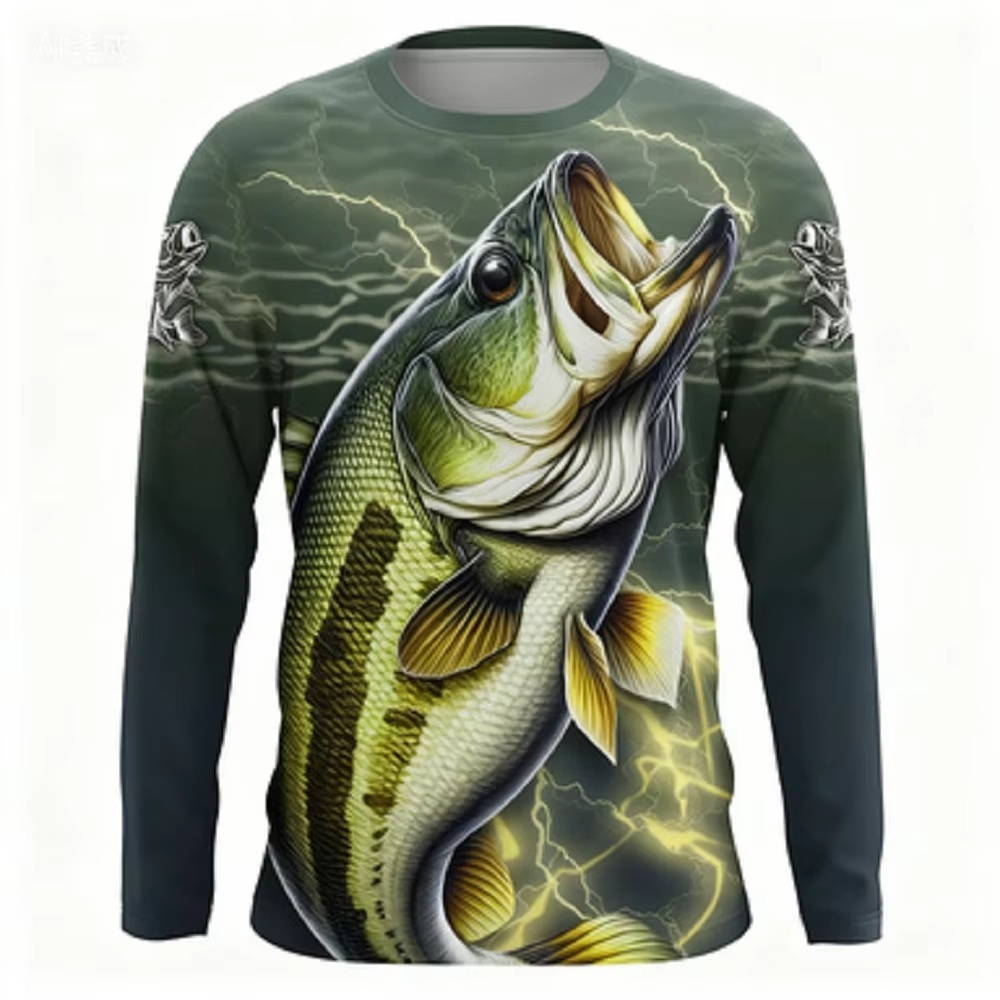 Fashionable Bass Pattern Crew  - Women'S Fashion Jersey 리뷰 및 가격