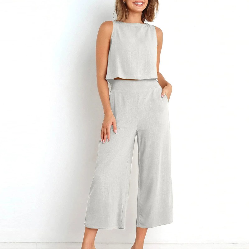 2025 New Summer Tops Cotton Li - Wide Leg Palazzo Pants 리뷰 및 가격