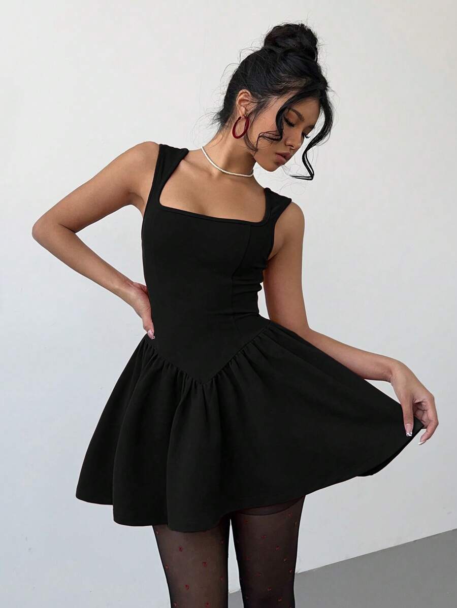 Women Square Neck Sleeveless P - Women'S Fashion Jersey 리뷰 및 가격