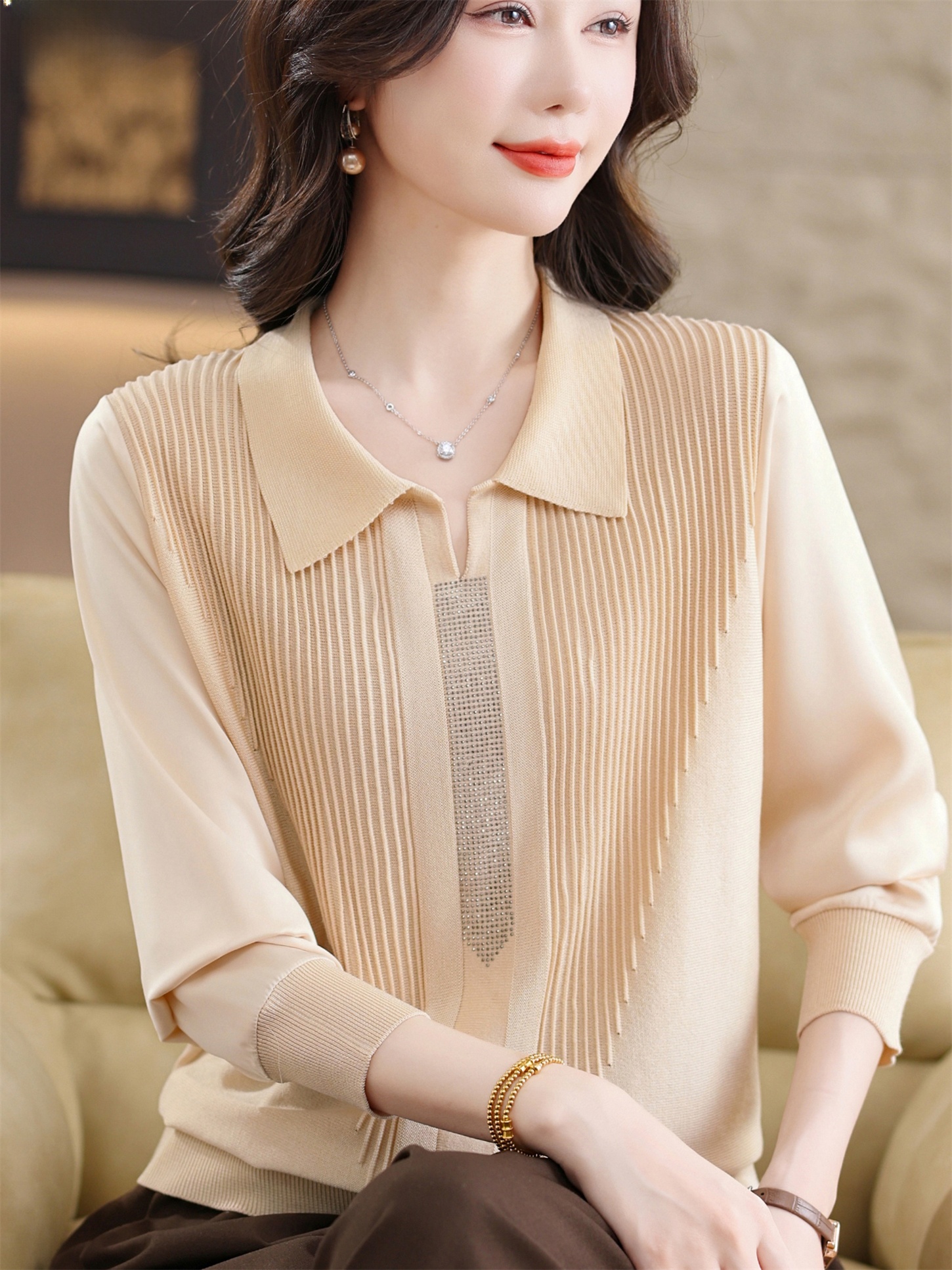 Fashionable Long Sleeve T-Shir - Women Fashion Over 60 리뷰 및 가격