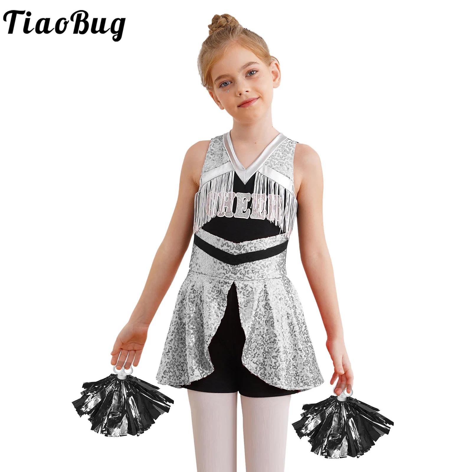 Girls Shiny Sequins Cheerleadi - Sleeveless Jumpsuit 리뷰 및 가격