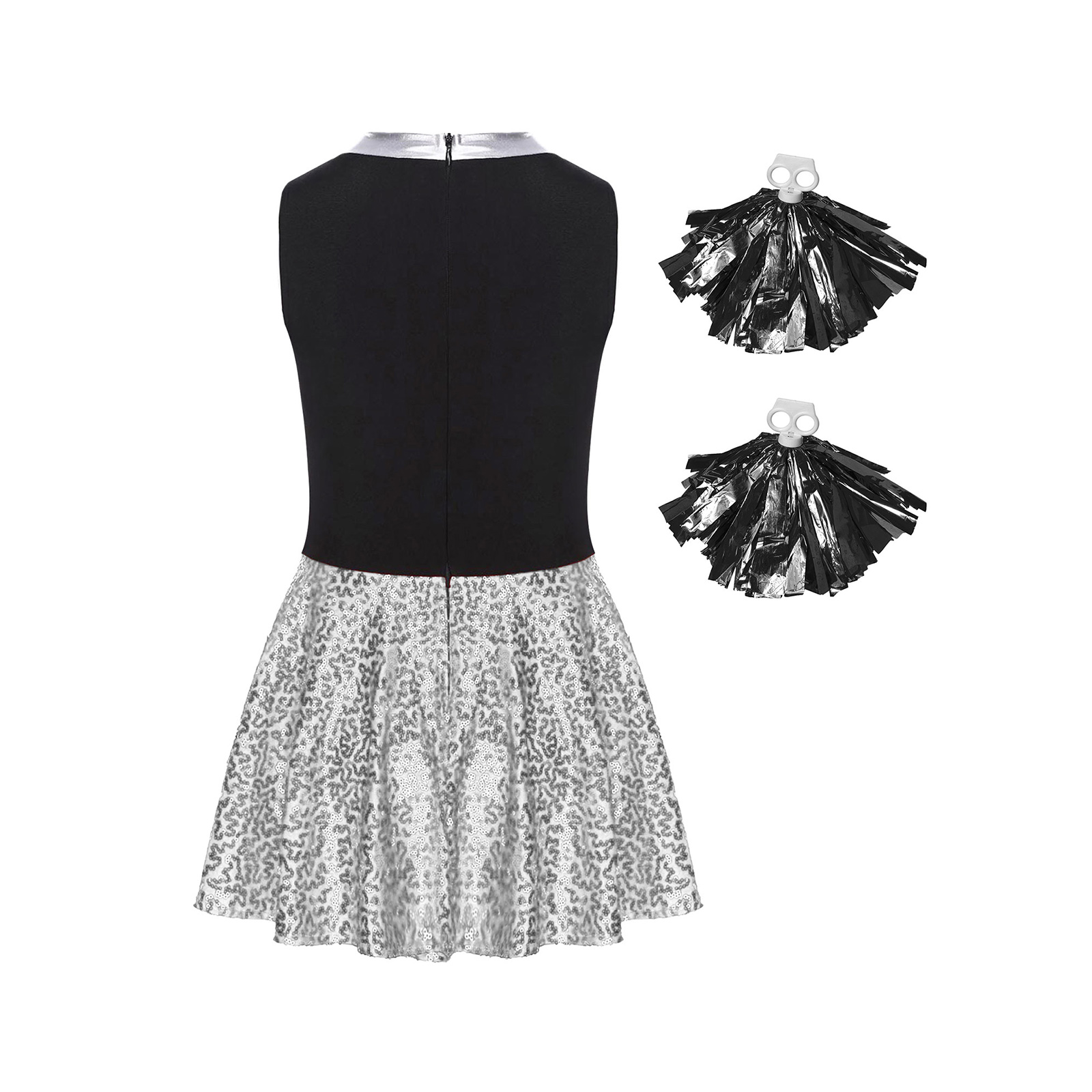 Girls Shiny Sequins Cheerleadi - Sleeveless Jumpsuit 리뷰 및 가격