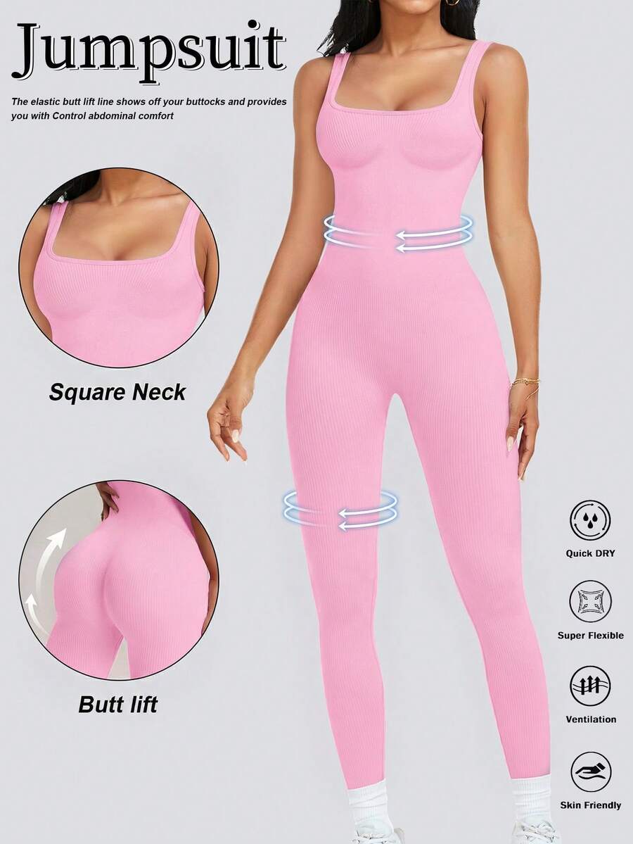 Women’s Ribbed Sleeveless Full - Sleeveless Jumpsuit 리뷰 및 가격