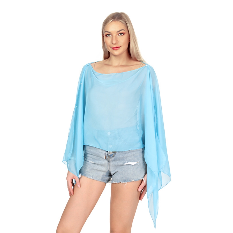 Women Sun Protection Shawl for - Wrap Blouse Chiffon 리뷰 및 가격