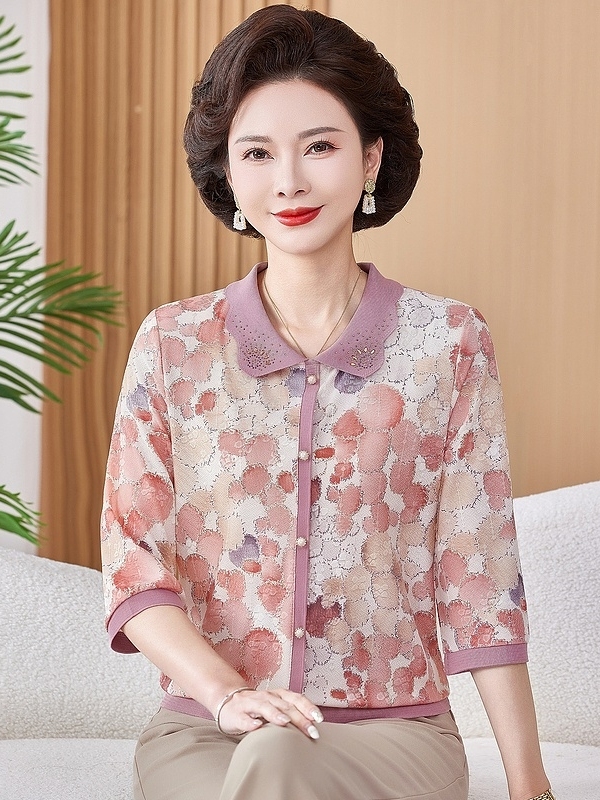 Ice Silk Elastic Printed Short - Women Fashion Over 60 리뷰 및 가격