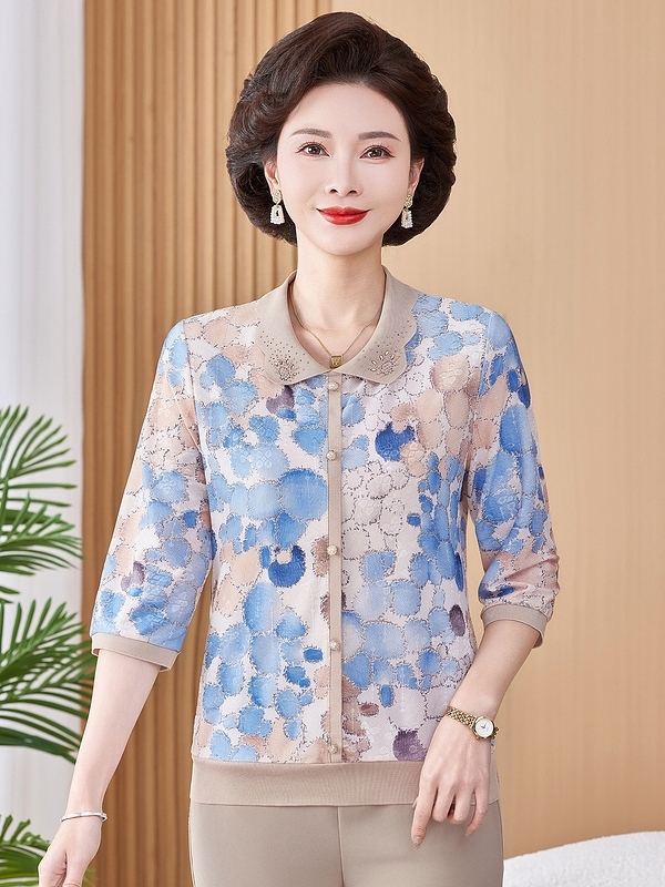 Ice Silk Elastic Printed Short - Women Fashion Over 60 리뷰 및 가격