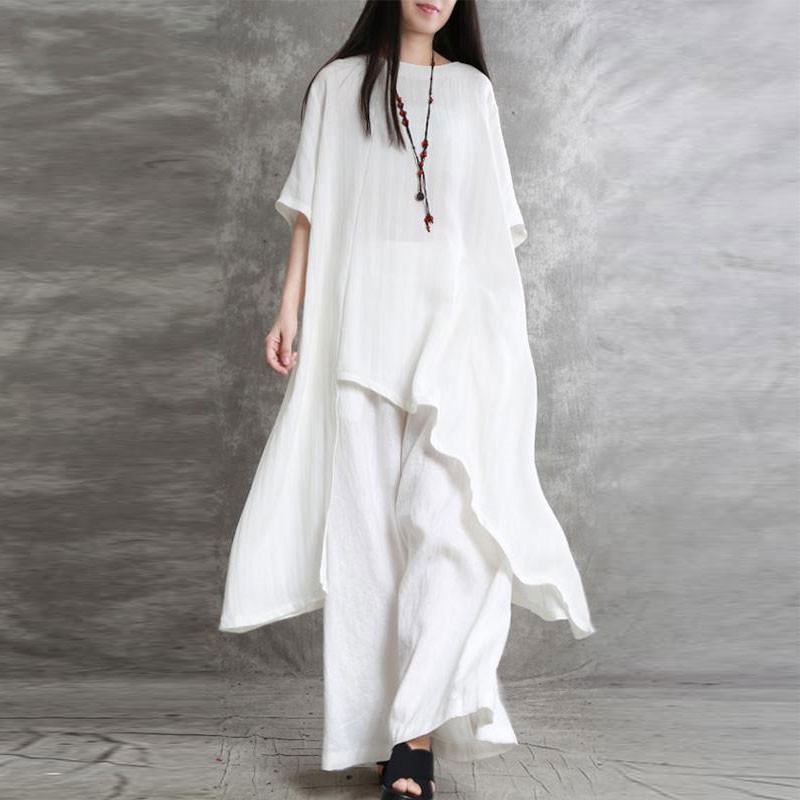 Women's Cotton Linen 2-piece S - Wide Leg Palazzo Pants 리뷰 및 가격