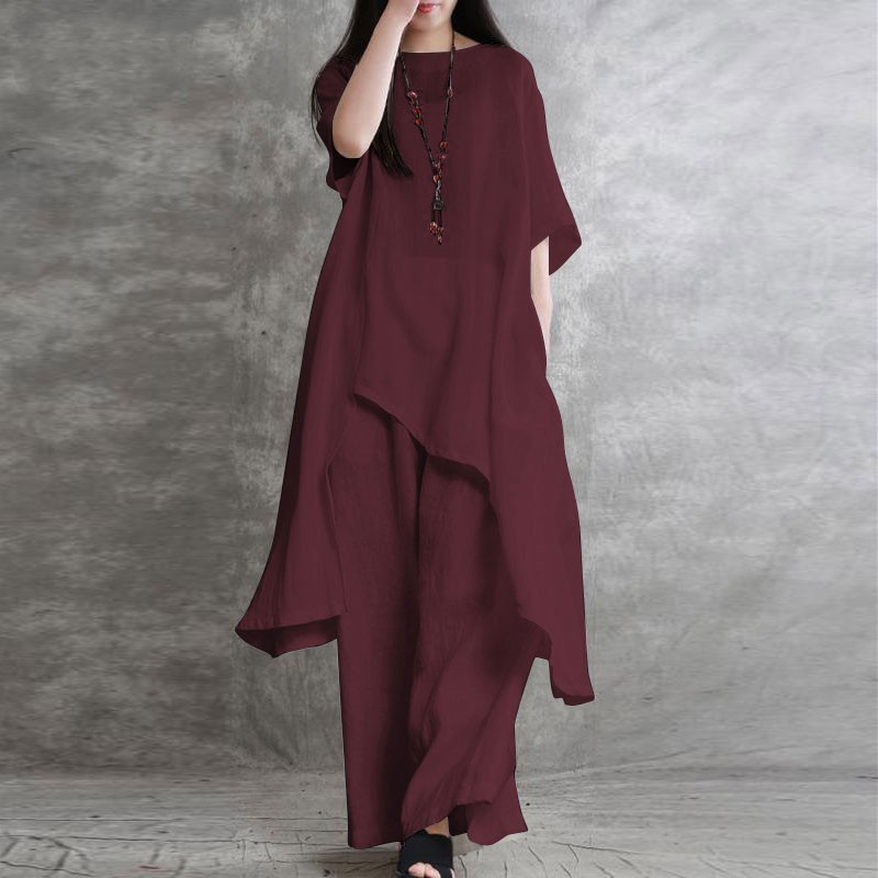 Women's Cotton Linen 2-piece S - Wide Leg Palazzo Pants 리뷰 및 가격