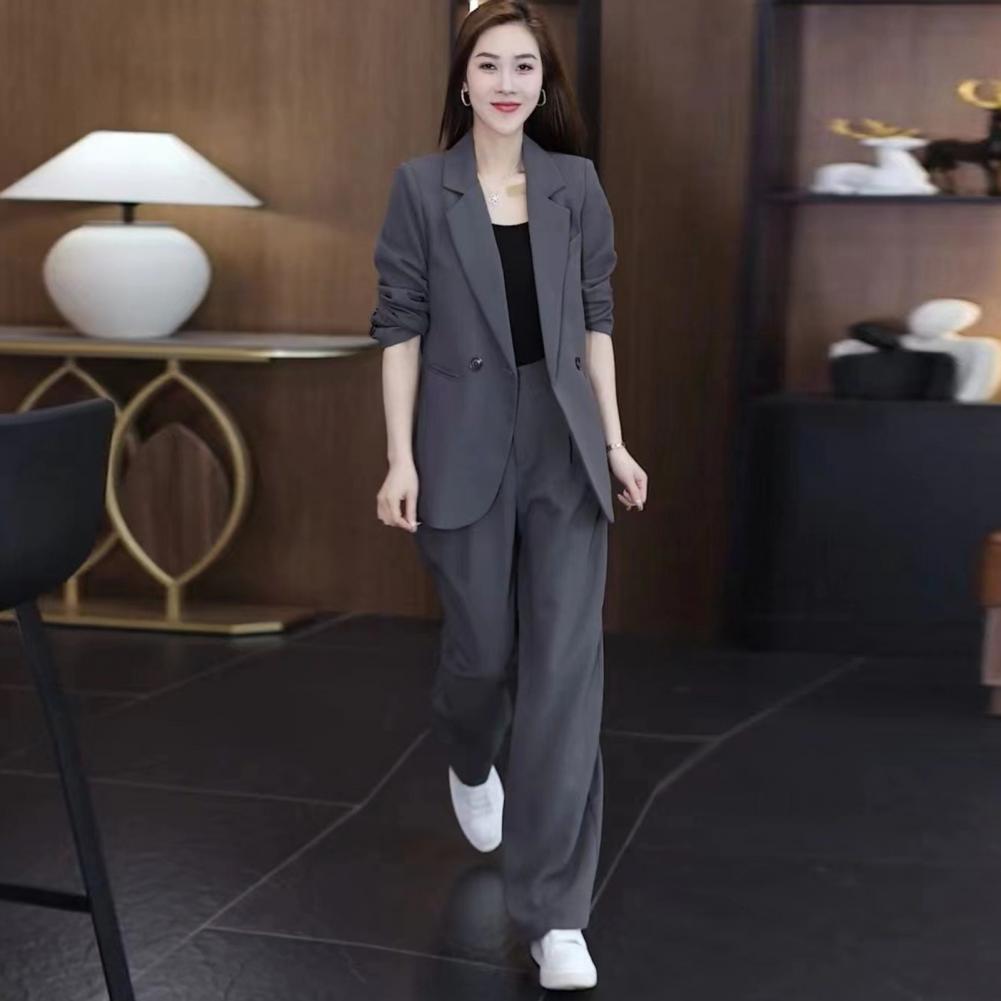 Women Coat Pants Set Formal Co - Wide Leg Palazzo Pants 리뷰 및 가격