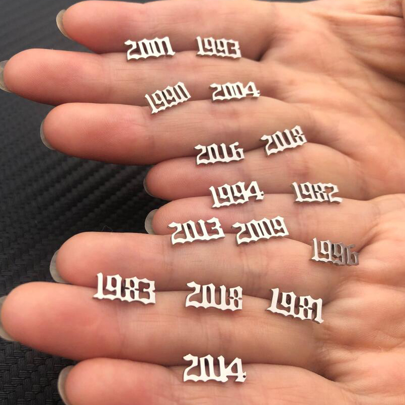 Tiny Year Number Stainless Ste - Women'S Fashion Year 2000 리뷰 및 가격