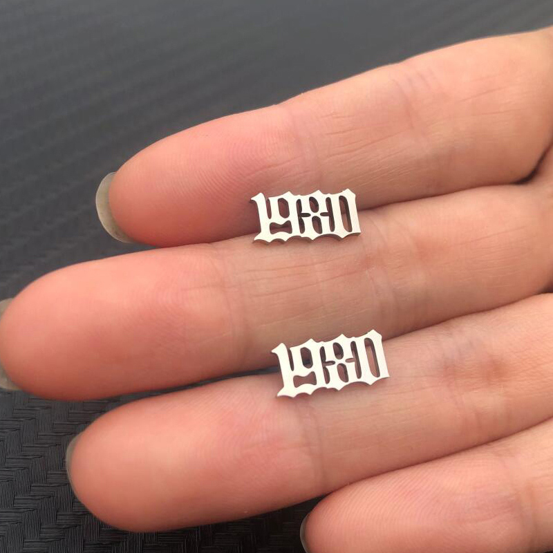 Tiny Year Number Stainless Ste - Women'S Fashion Year 2000 리뷰 및 가격