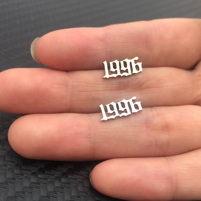 Tiny Year Number Stainless Ste - Women'S Fashion Year 2000 리뷰 및 가격