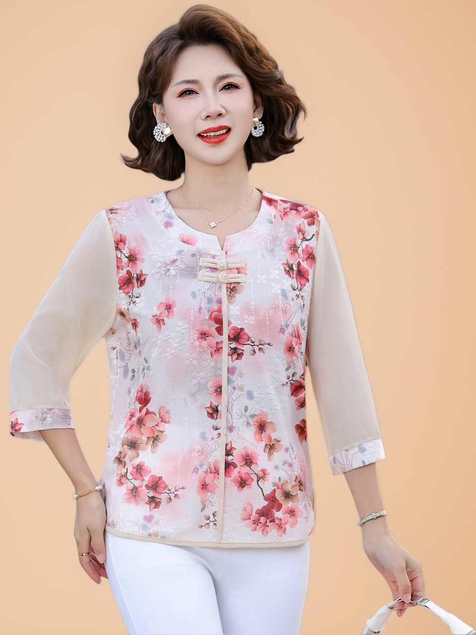 New Chinese Style Loose Fit Si - Women Fashion Over 60 리뷰 및 가격