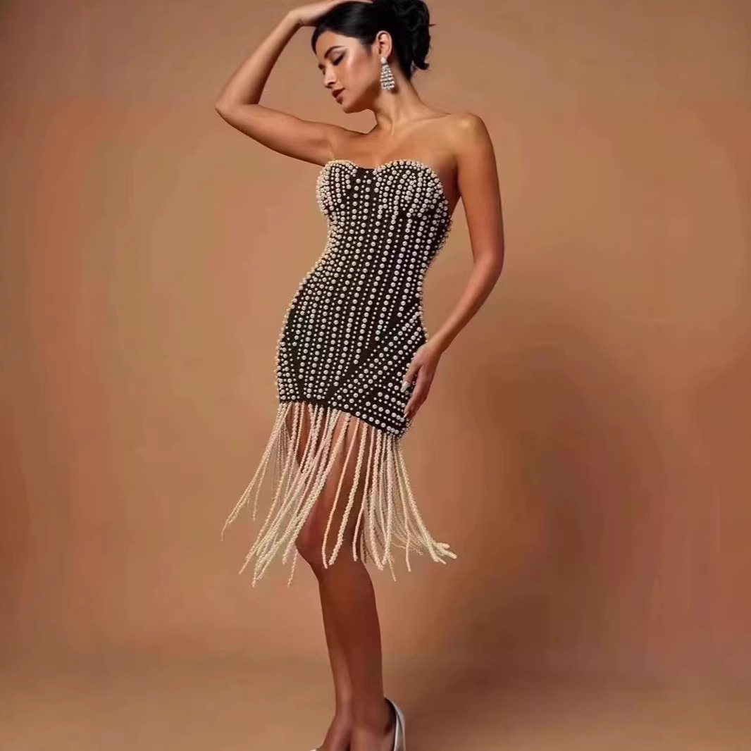 Sexy Strapless Hip-Hugging Sho - Women'S Fashion Dresses Images 리뷰 및 가격
