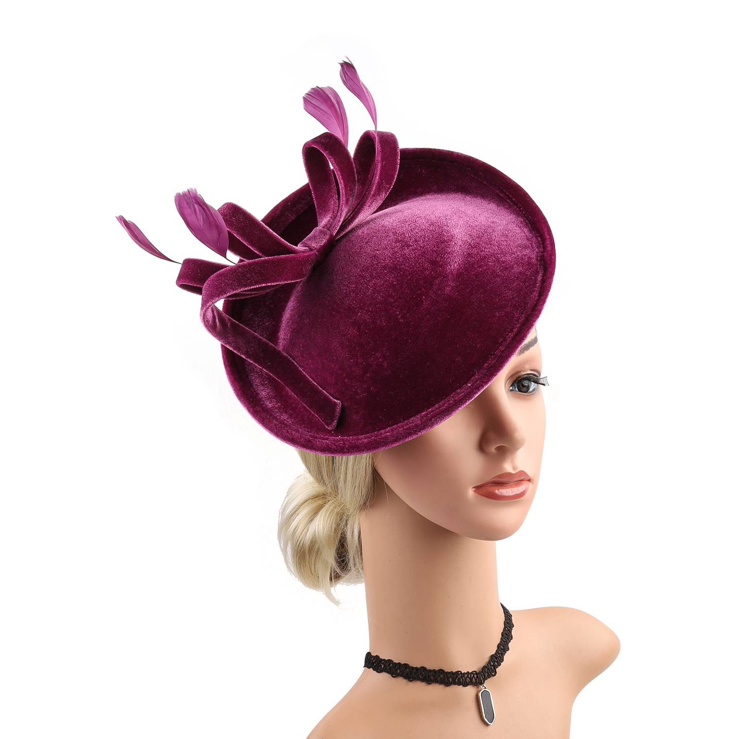 Velour Velvet Fascinator Feath - Women'S Fashion Boutique 리뷰 및 가격