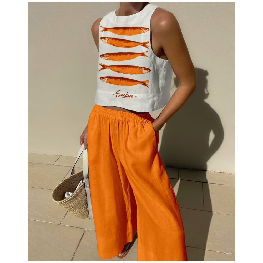 Bohemian Casual Vest And Long  - Wide Leg Palazzo Pants 리뷰 및 가격