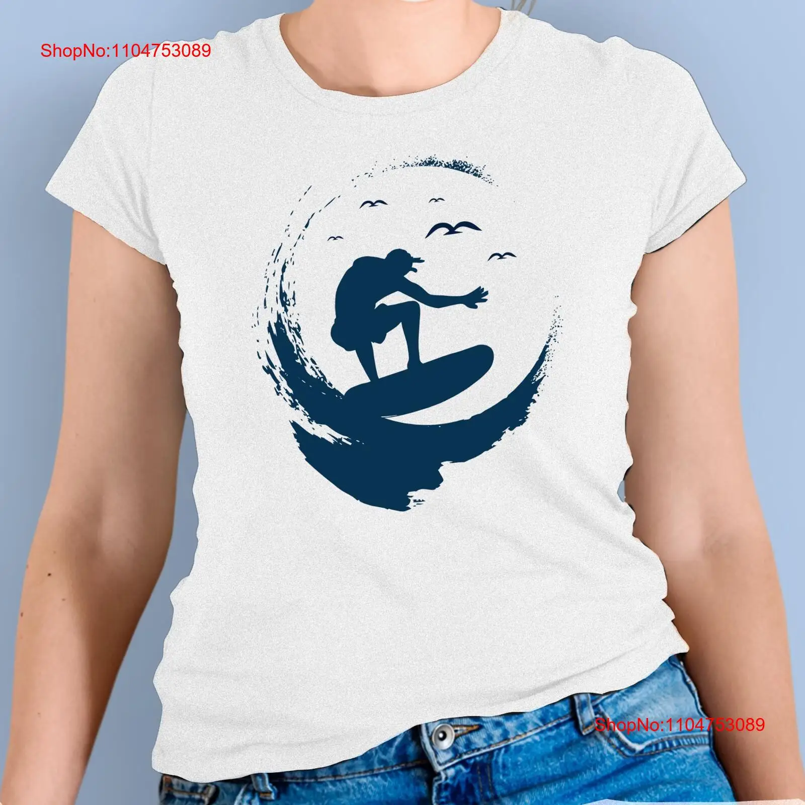 Tubular Waves Surfing Womens T - Women'S Fashion Graphic Tees 리뷰 및 가격
