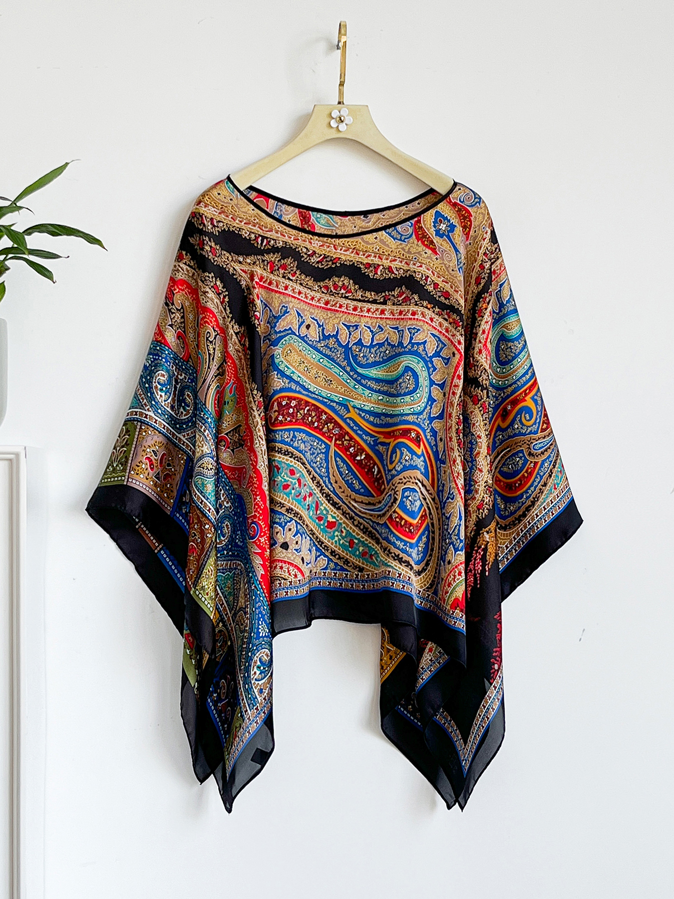 Women's Bohemia Print Chiffon  - Wrap Blouse Chiffon 리뷰 및 가격
