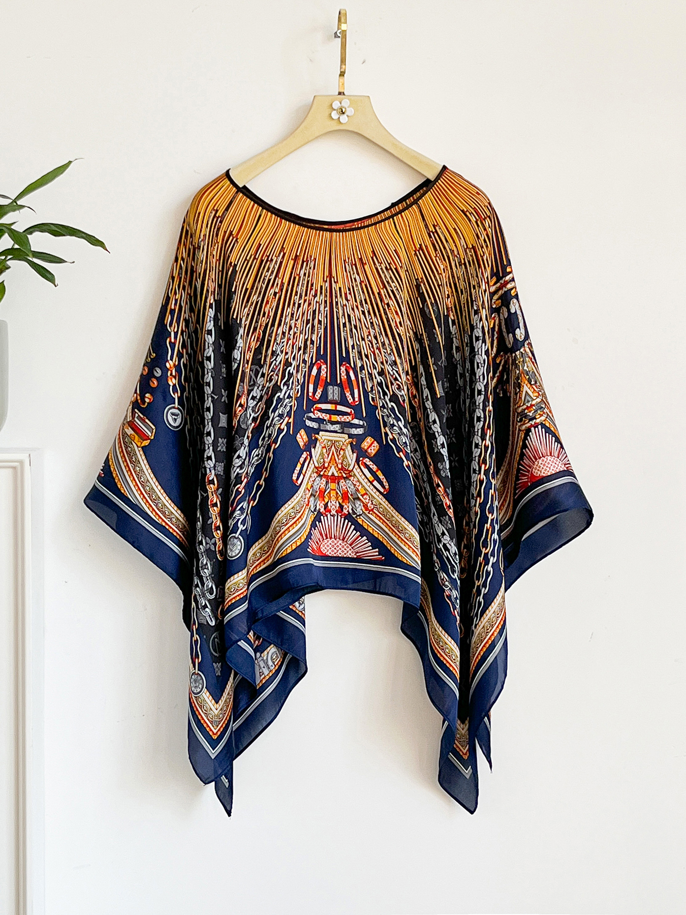 Women's Bohemia Print Chiffon  - Wrap Blouse Chiffon 리뷰 및 가격