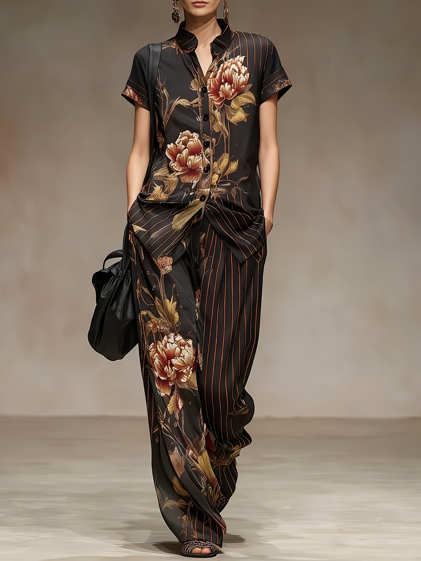 Chiffon Women Summer 2PCS Matc - Wide Leg Palazzo Pants 리뷰 및 가격