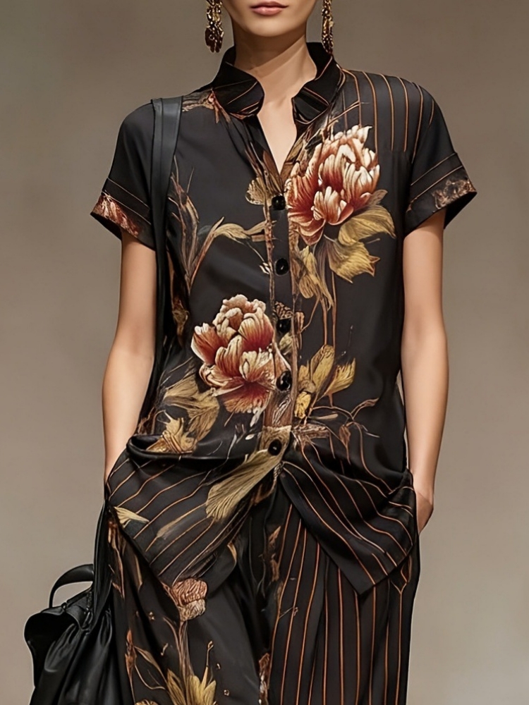 Chiffon Women Summer 2PCS Matc - Wide Leg Palazzo Pants 리뷰 및 가격
