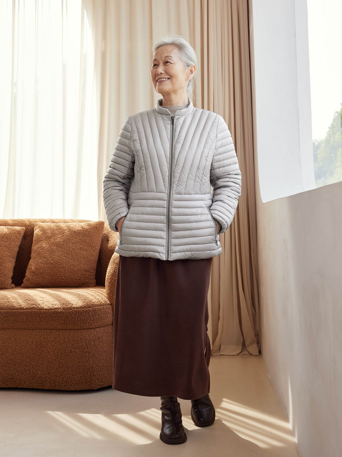 Warm Casual 90 down Jacket Loo - Women Fashion Over 60 리뷰 및 가격