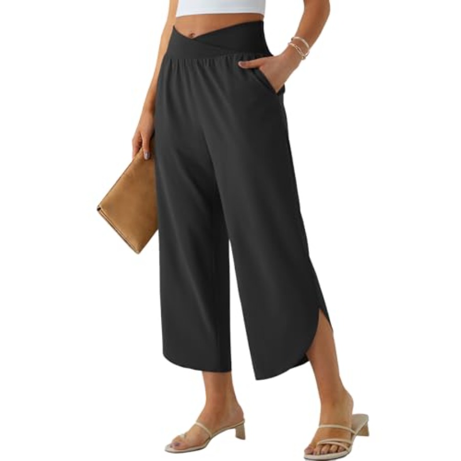 Wide Leg Capri Pants for Women - Wide Leg Palazzo Pants 리뷰 및 가격