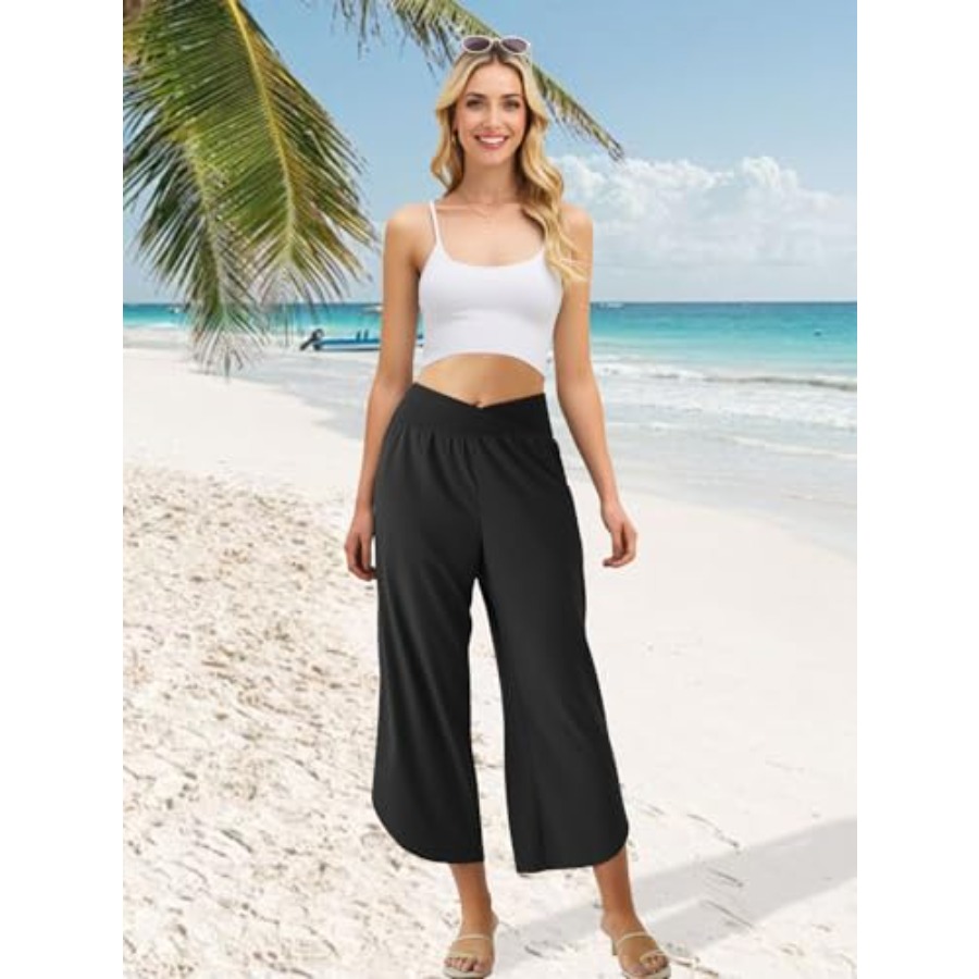 Wide Leg Capri Pants for Women - Wide Leg Palazzo Pants 리뷰 및 가격