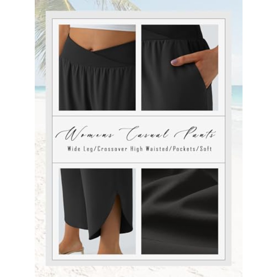 Wide Leg Capri Pants for Women - Wide Leg Palazzo Pants 리뷰 및 가격