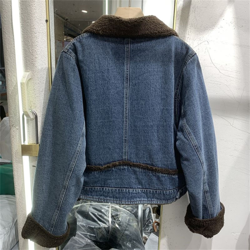 Thickened Denim Winter Coat Co - Women'S Fashion Denim Jacket 리뷰 및 가격