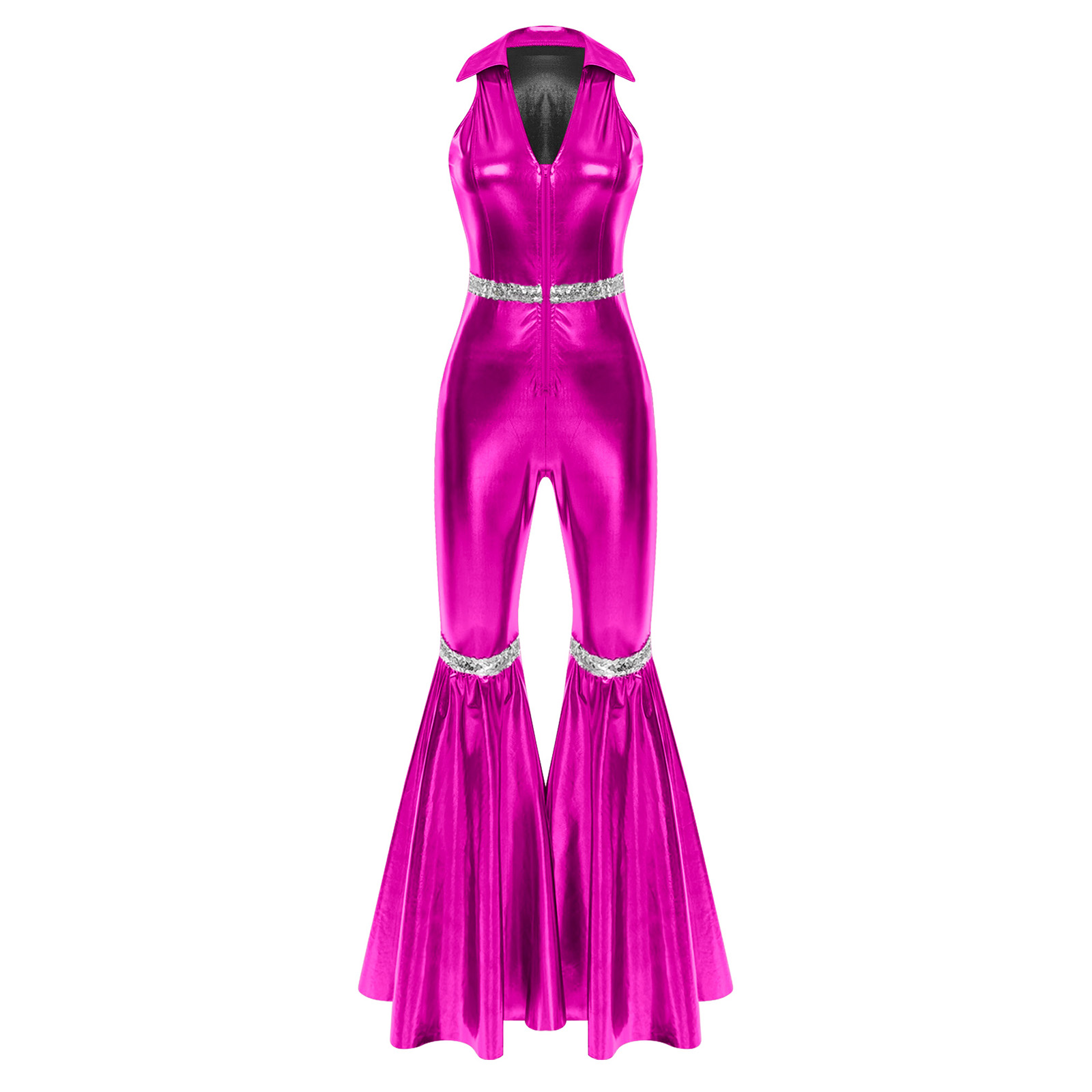 Women 70s Disco Bodysuit Hallo - Sleeveless Jumpsuit 리뷰 및 가격