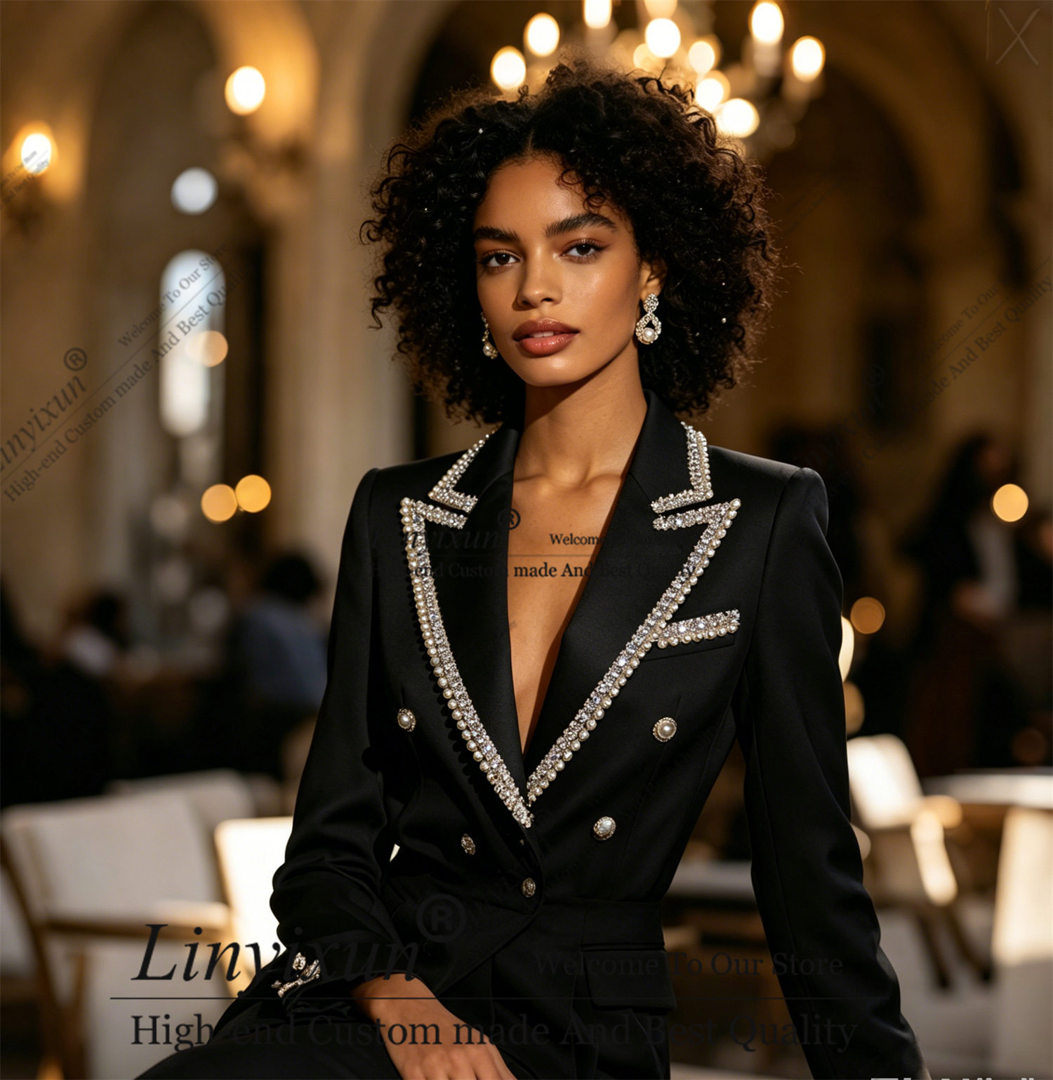 Exquisite Rhinestones Women's  - Women'S Fashion Jersey 리뷰 및 가격